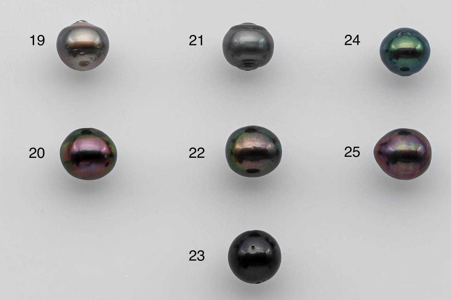 7-8mm Tahitian Pearl Loose Teardrop with High Luster and Natural Colors in Single Piece Predrilled Hole, SKU # 1372TH