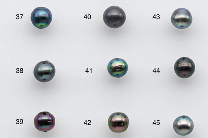 7-8mm Tahitian Pearl Loose Near Round Super Nice Luster and Beautiful Natural Color with Blemish, Predrilled Hole Single Piece, SKU # 1374TH