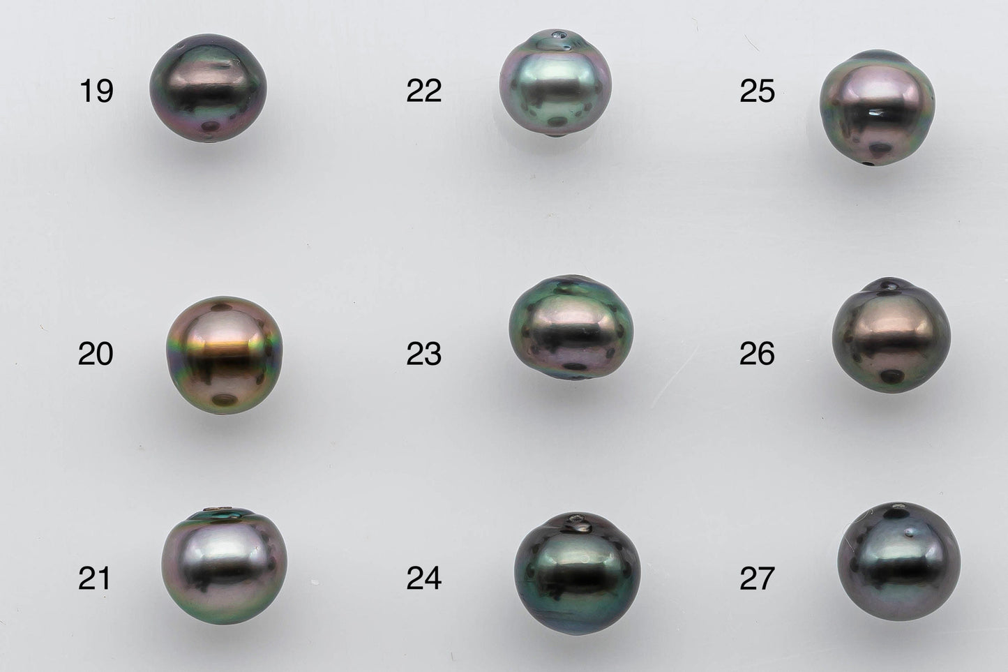 8-9mm Tahitian Pearl Tear Drop or Near Round with High Luster and Natural Color with Blemish in Single Piece Predrilled Hole, SKU # 1376TH