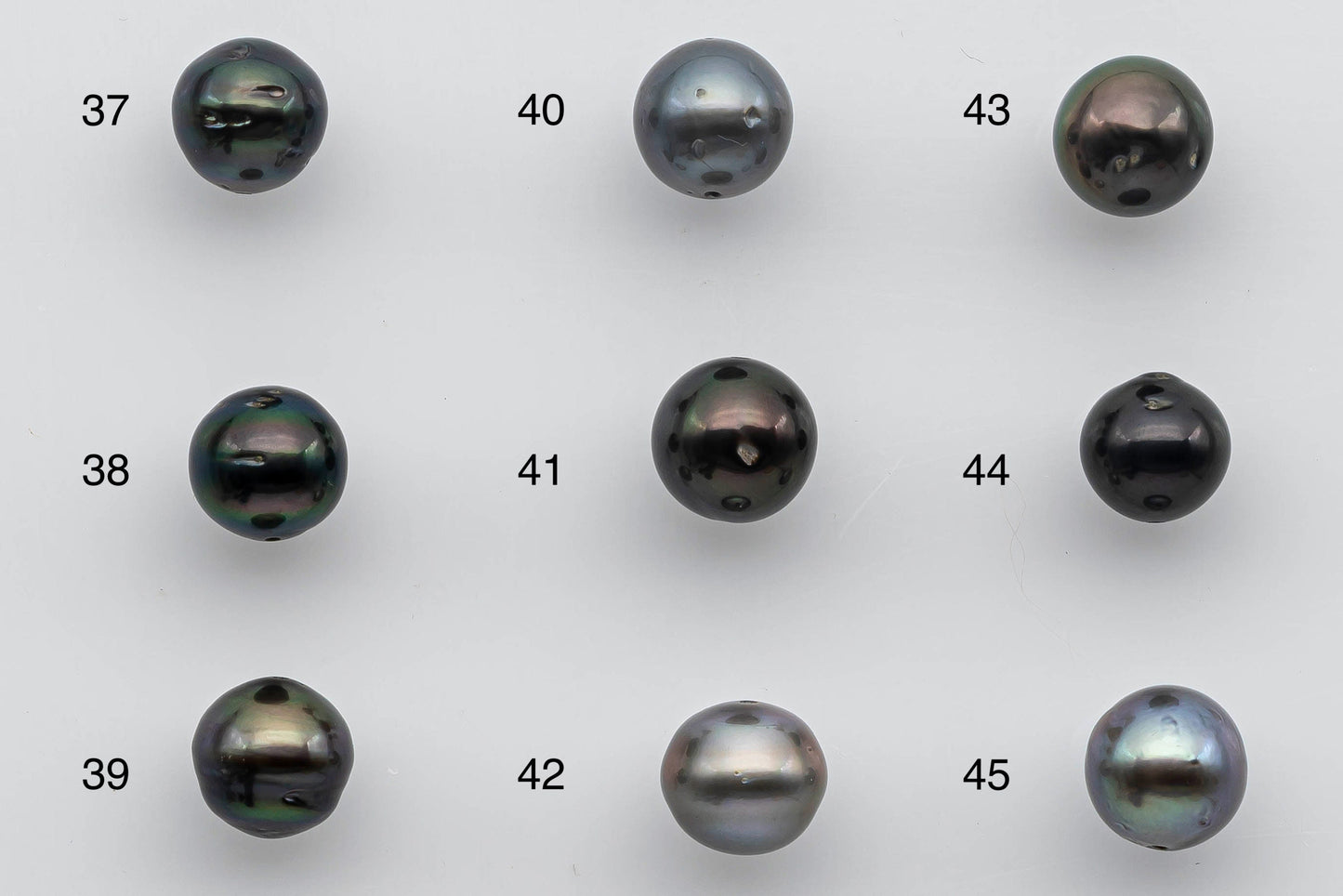 8-9mm Tahitian Pearl Loose Near Round with High Luster and Natural Color with Blemish in Single Piece Predrilled 0.8mm Hole, SKU # 1377TH