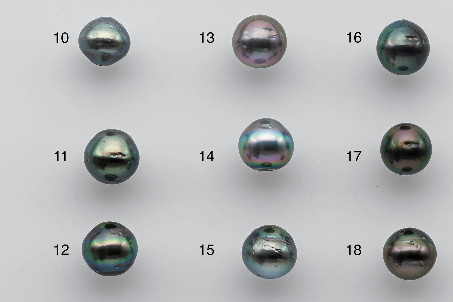 8-9mm Tahitian Pearl Near Round Loose with High Luster and Natural Color with Blemish in Predrilled Hole for Beading, 1 Piece, SKU # 1378TH