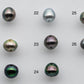 8-9mm Loose Tahitian Pearl Near Round or Teardrops with High Luster and Natural Color in Single Piece Predrilled Hole, SKU # 1380TH