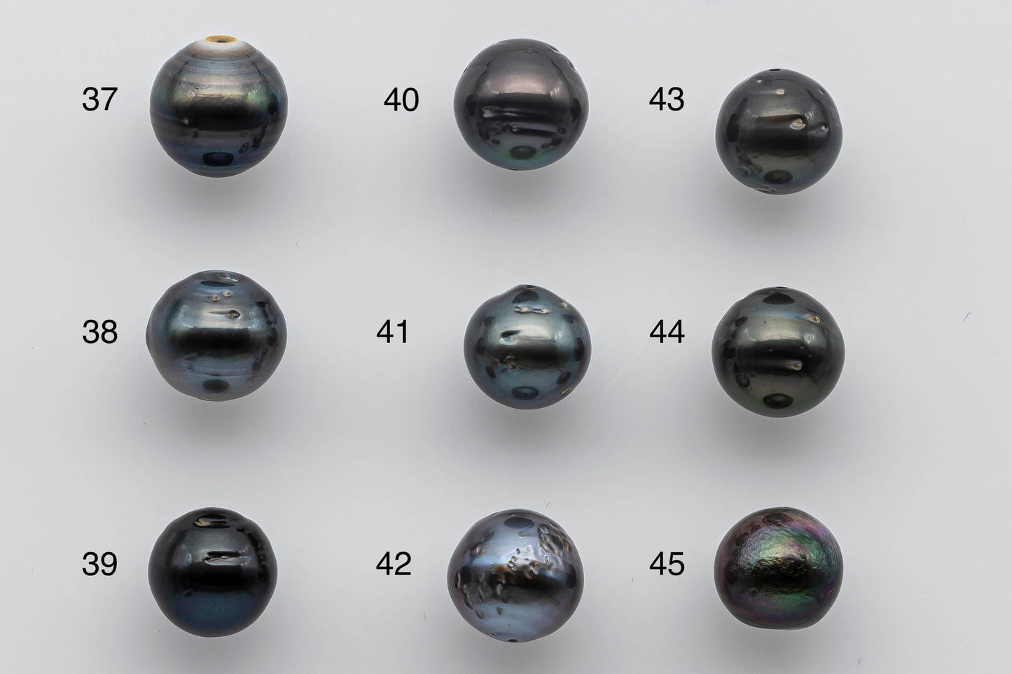 10-11mm Tahitian Pearl Loose Near Round with Luster and Blemish, Predrilled Hole, SKU # 1393TH