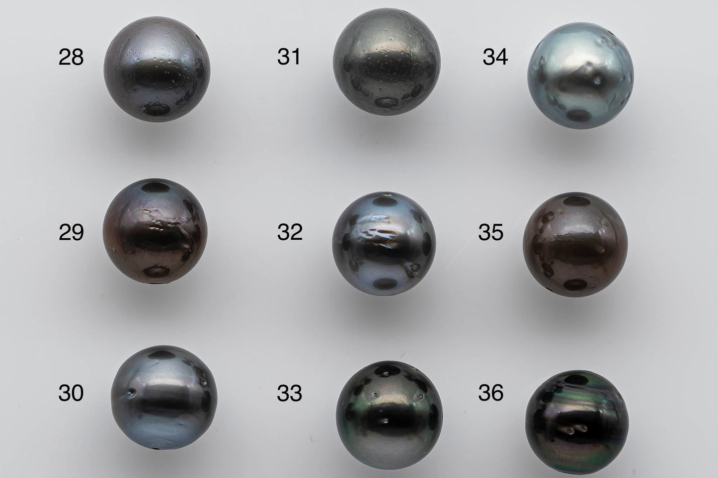 11-12mm Tahitian Pearl Loose Near Round in Natural Colors and High Lusters with Blemish, Predrilled Hole, SKU # 1396TH