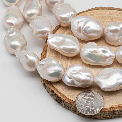 16-18mm AAA Baroque Pearl with Amazing Luster in Full strand for Making Jewelry, SKU # 1435BA