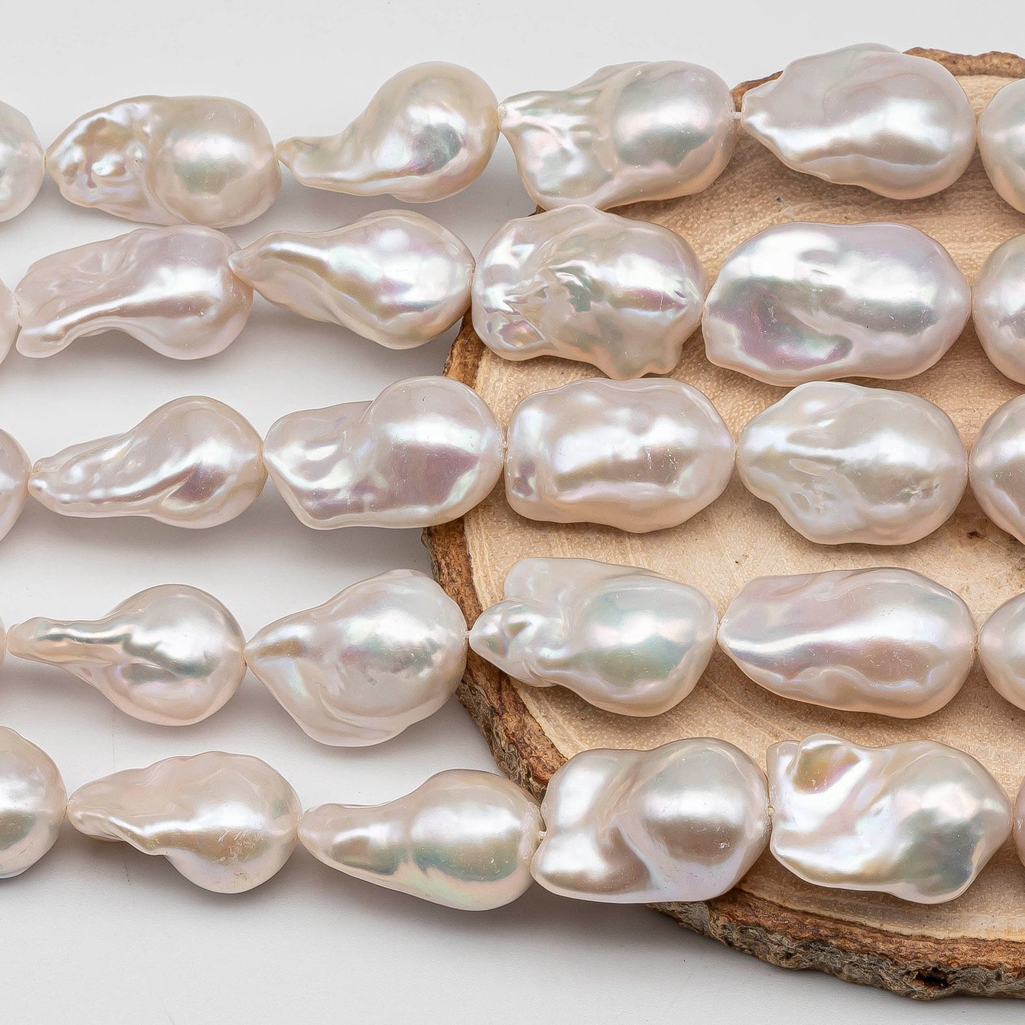 13-16mm AAA Freshwater Baroque Pearl in High Quality Luster in Full Strand, SKU # 1438BA