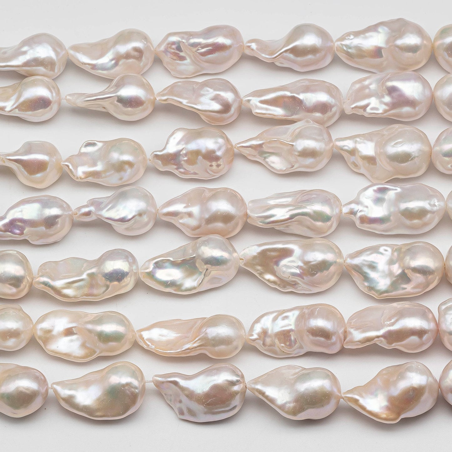 13-16mm AAA Grade Baroque Pearl Elongated, Freshwater Fireball Pearl Bead in Full Strand, SKU # 1439BA