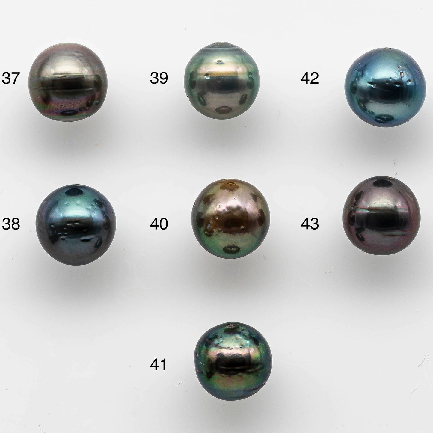 10-11mm Tahitian Pearl Near Round in Natural Multi-Color with High Luster, One Single Piece with Predrilled Hole, SKU # 1446TH