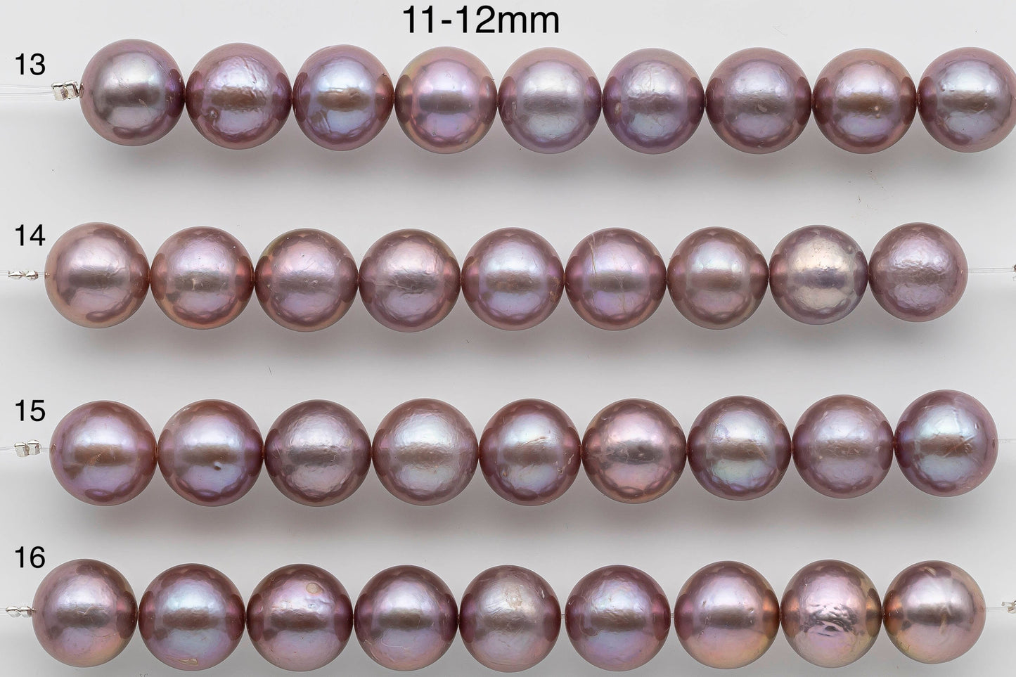 10-11mm or 11-12mm Edison Pearl Round Natural Color and Nice Luster with Blemishes in Short Strand, SKU # 1450EP