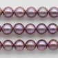 14-15mm Large Round Edison Pearl in Dark Purple Natural Color, Floss or Blemishes in Short Strand, SKU # 1453EP