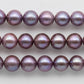 14-15mm Large Round Edison Pearl in Dark Purple Natural Color, Floss or Blemishes in Short Strand, SKU # 1453EP