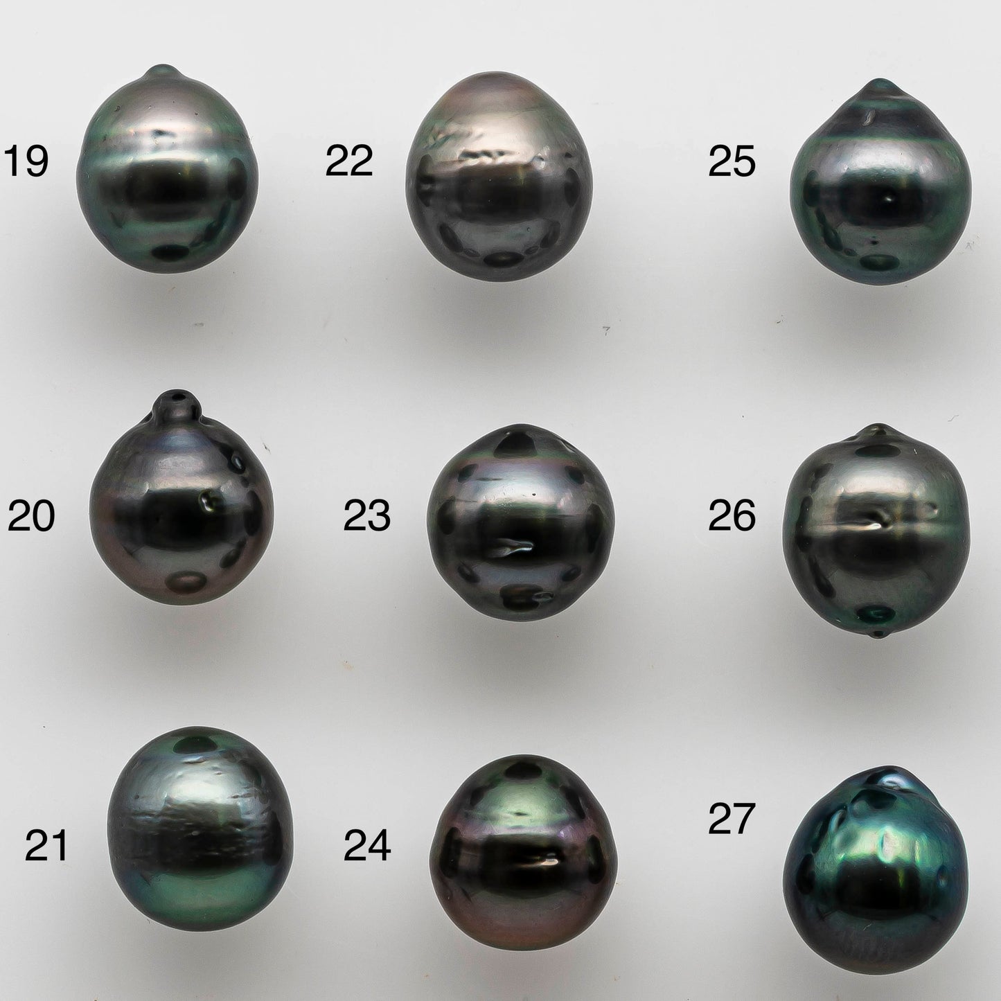 8-9mm Teardrop Tahitian Pearl Loose Undrilled in Natural Color with Nice Luster and Blemish, One Single Piece, SKU # 1458TH