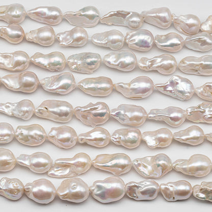 12-15mm Flameball Pearl with High Luster and Smooth Surface, Freshwater Pearl Bead in Full Strand, SKU # 1425BA