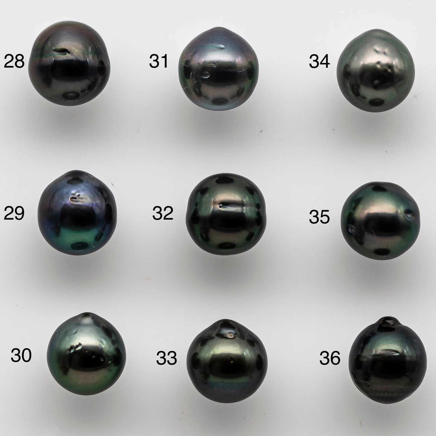 8-9mm Near Round Tahitian Pearl Loose Undrilled in Natural Color with High Luster and Blemish, One Single Piece, SKU # 1460TH