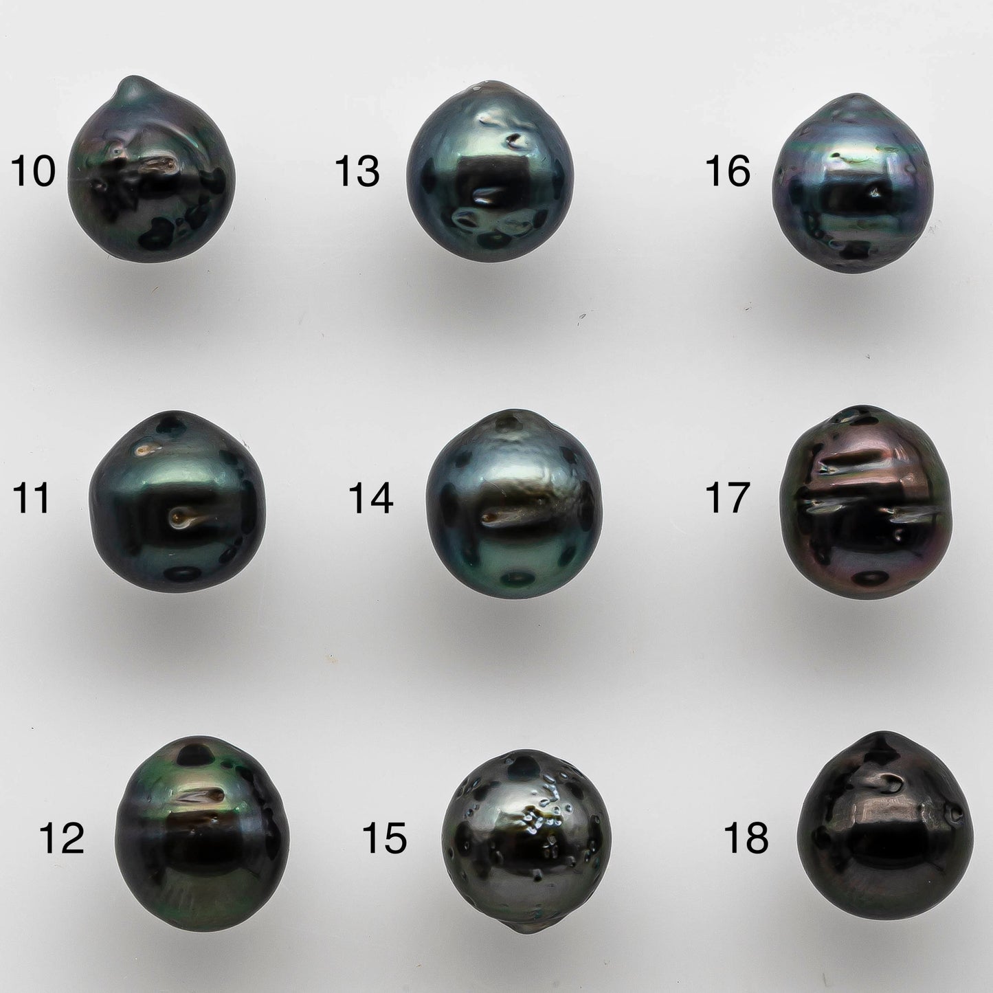 7-8mm Tahitian Pearl Teardrops Loose Undrilled High Luster in Natural Color with Blemish, One Single Piece, SKU # 1461TH