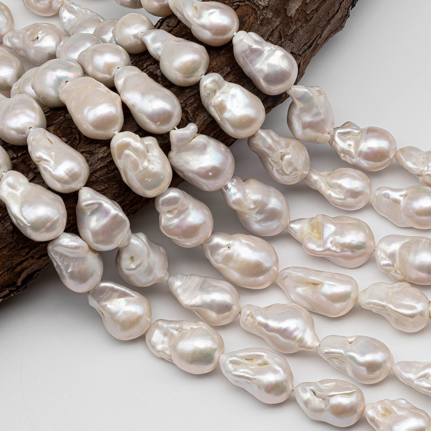 13-15mm Baroque Pearl with High Luster, Freshwater Fireball Teardrop Shape for Jewelry Making, SKU # 1429BA