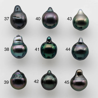 9-10mm Teardrop Tahitian Pearl One Single Piece Teardrop Loose Undrilled in High Luster and Natural Color, SKU # 1472TH