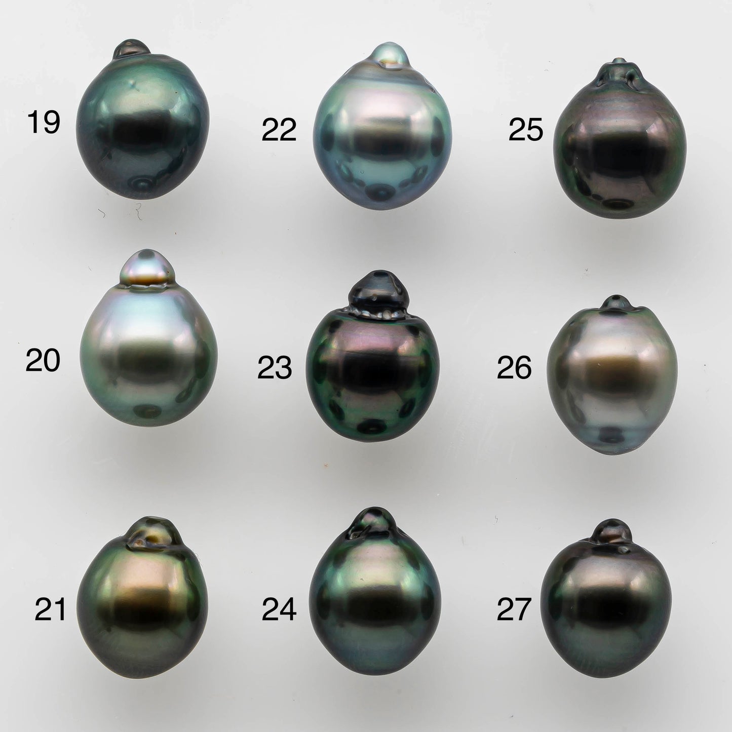 9-10mm Tahitian Pearl Baroque Teardrop Loose Single Piece Undrilled in High Luster and Natural Color, SKU # 1474TH