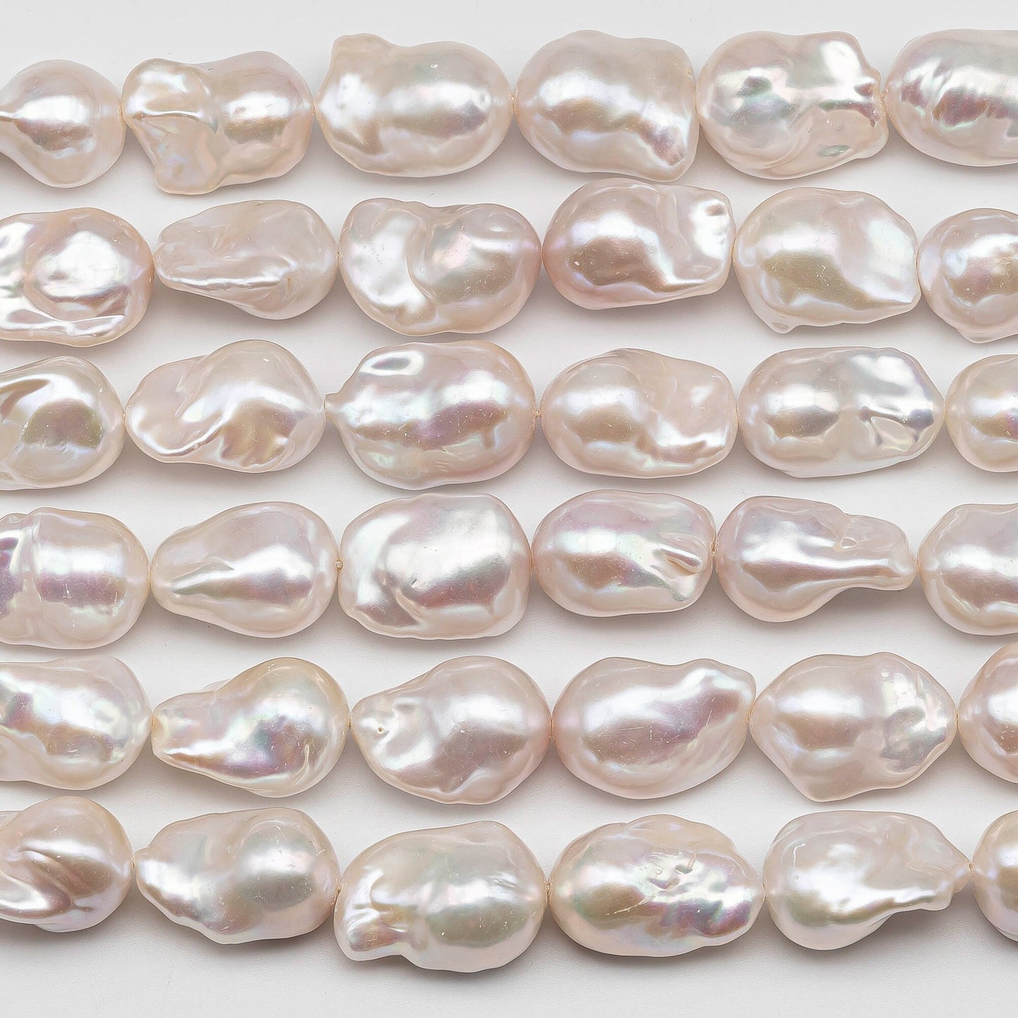 AAA 13-16mm Baroque Pearl with Smooth Surface and Amazing Luster, Freshwater Flameball Pearl Bead, 1 Pc, 4 Inch or Full Strand, SKU # 1437BA