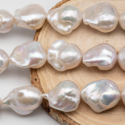 AAA 16-18mm Freshwater Baroque Pearl, Top Quality with Gorgeous Luster and Smooth Surface in Full Strand for Jewelry Making, SKU # 1436BA
