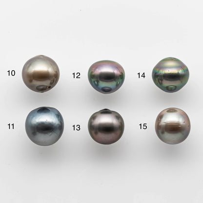 9-10mm Teardrop Tahitian Pearl in Natural Color and High Luster with Minor Blemish, 1 Single Piece with Predrilled Hole, SKU # 1443TH