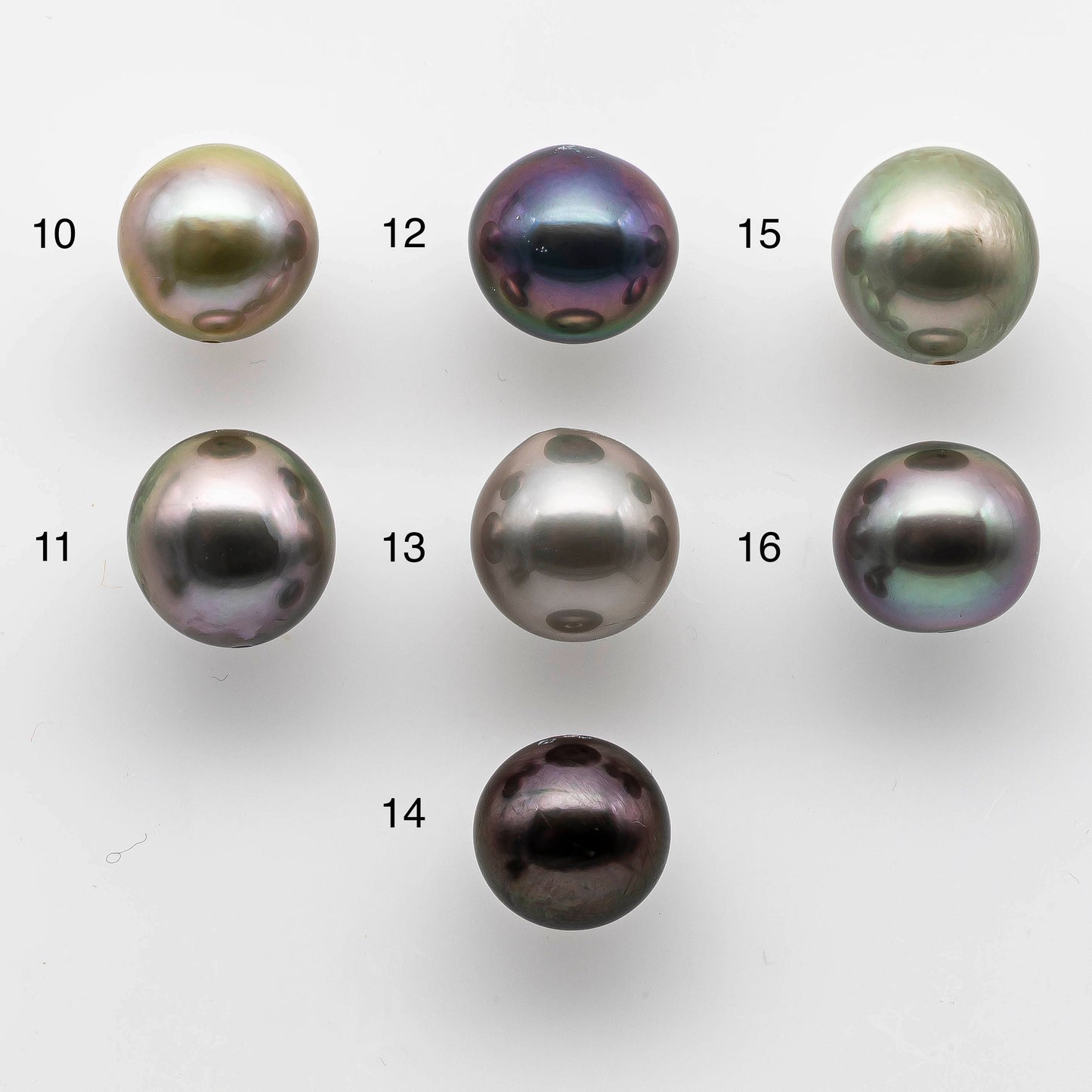 9-10mm Near Round Tahitian Pearl Natural Multi-Color Selection and High Luster, One Single Piece with Predrilled Hole, SKU # 1444TH