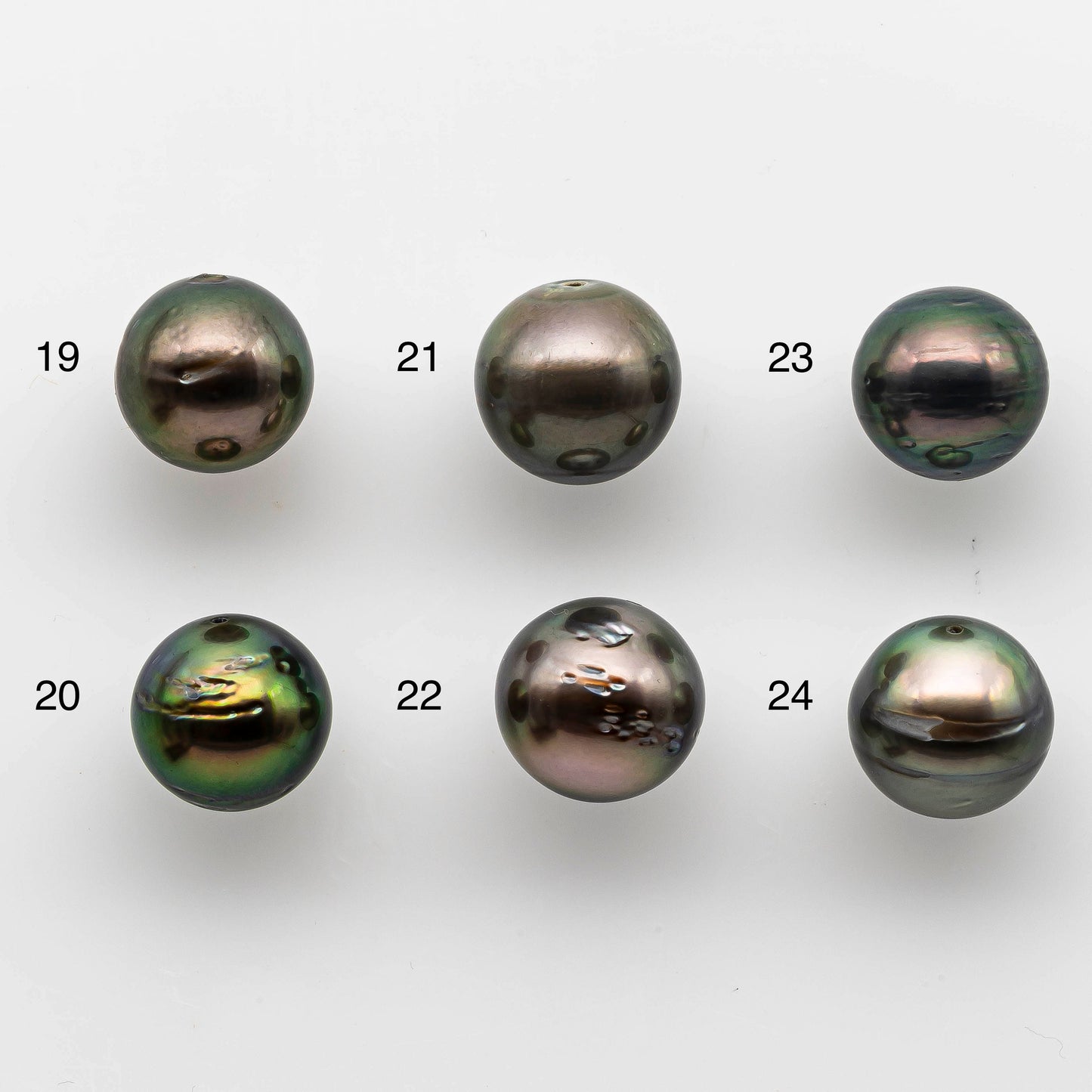 11-12mm Colorful Tahitian Pearl Near Round with Natural Color and High Luster, One Single Piece Full Drilled Hole, SKU # 1448TH