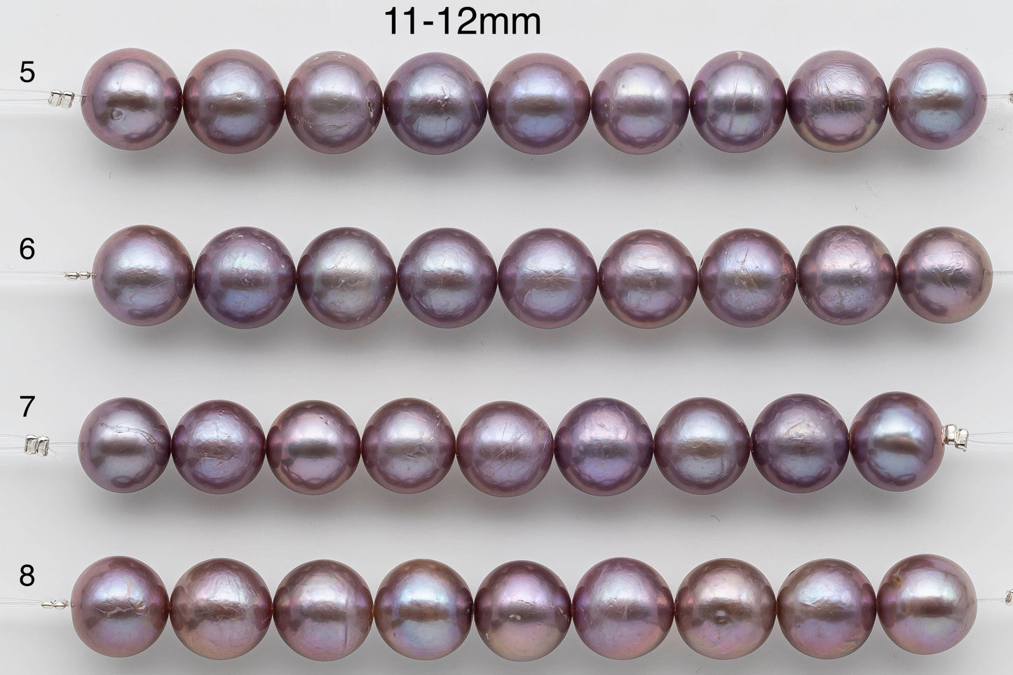 10-11mm or 11-12mm Edison Pearl Round Natural Color and Nice Luster with Blemishes in Short Strand, SKU # 1450EP