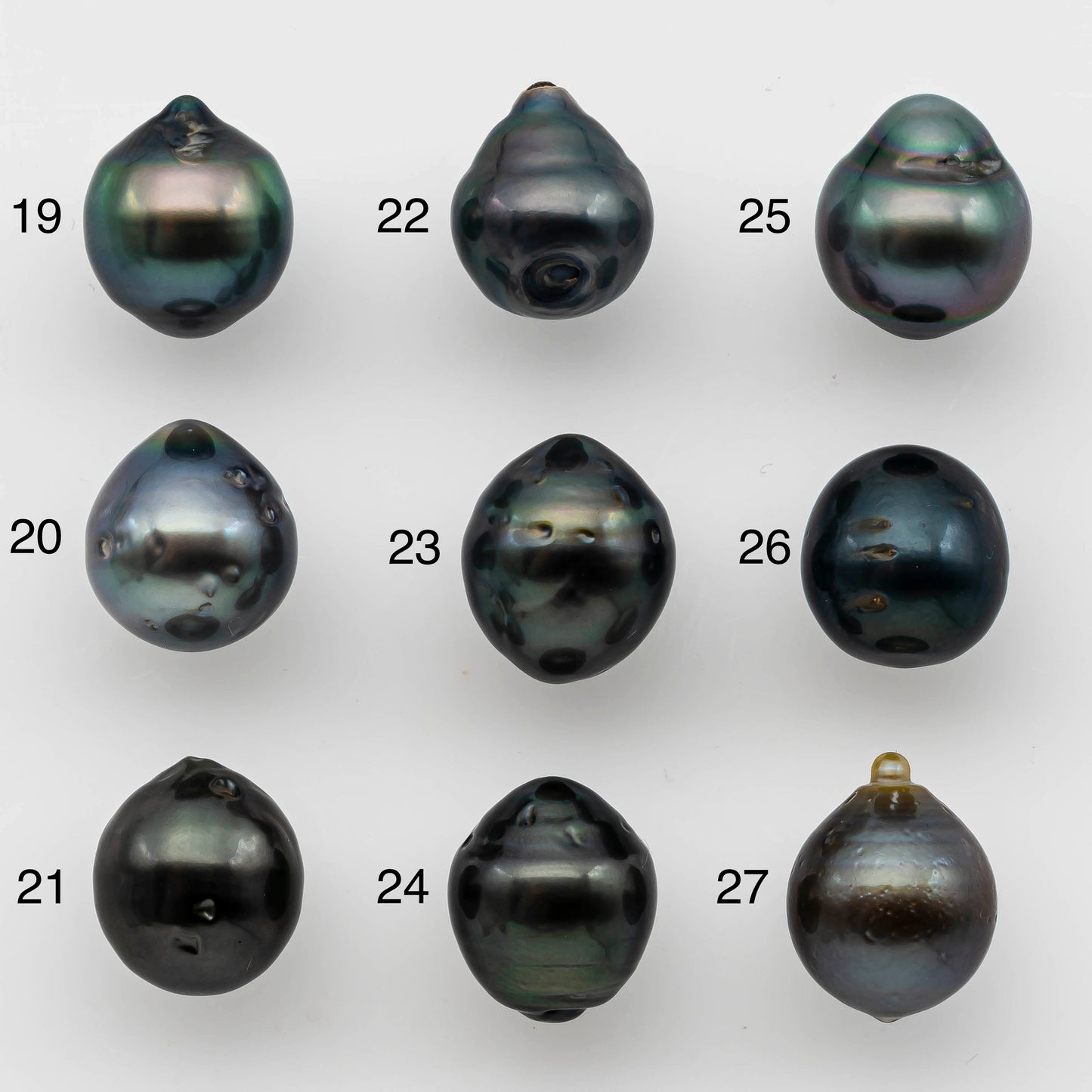 10-11mm Tahitian Pearl Teardrop Loose Undrilled Single Piece in Natural Color and High Luster with Blemishes and Flaws,  SKU # 1493TH