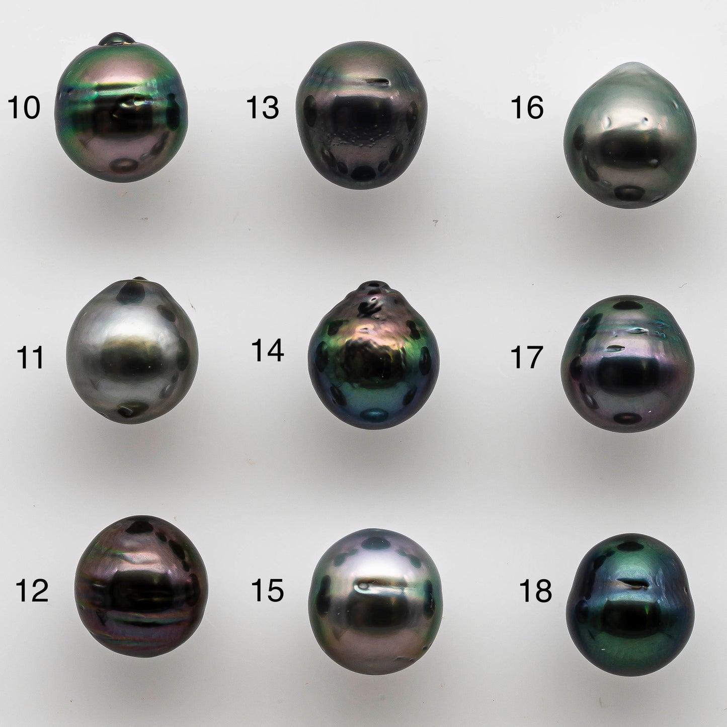 8-9mm Teardrop Tahitian Pearl Loose Undrilled in Natural Color with Nice Luster and Blemish, One Single Piece, SKU # 1458TH