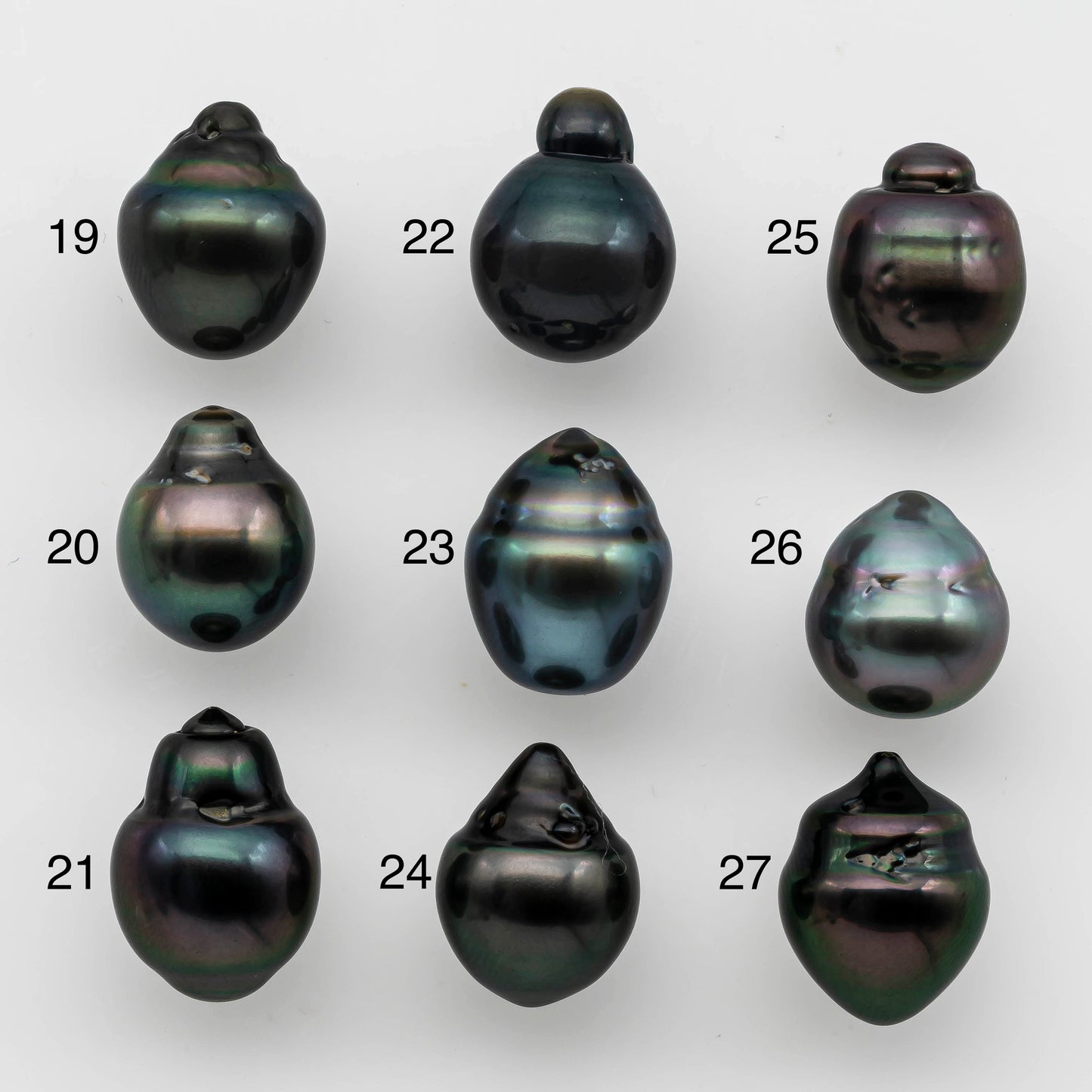 10-11mm Tahitian Pearl Baroque Teardrop Shape in Undrilled Loose Single Piece High Luster and Natural Color with Blemishes, SKU # 1489TH