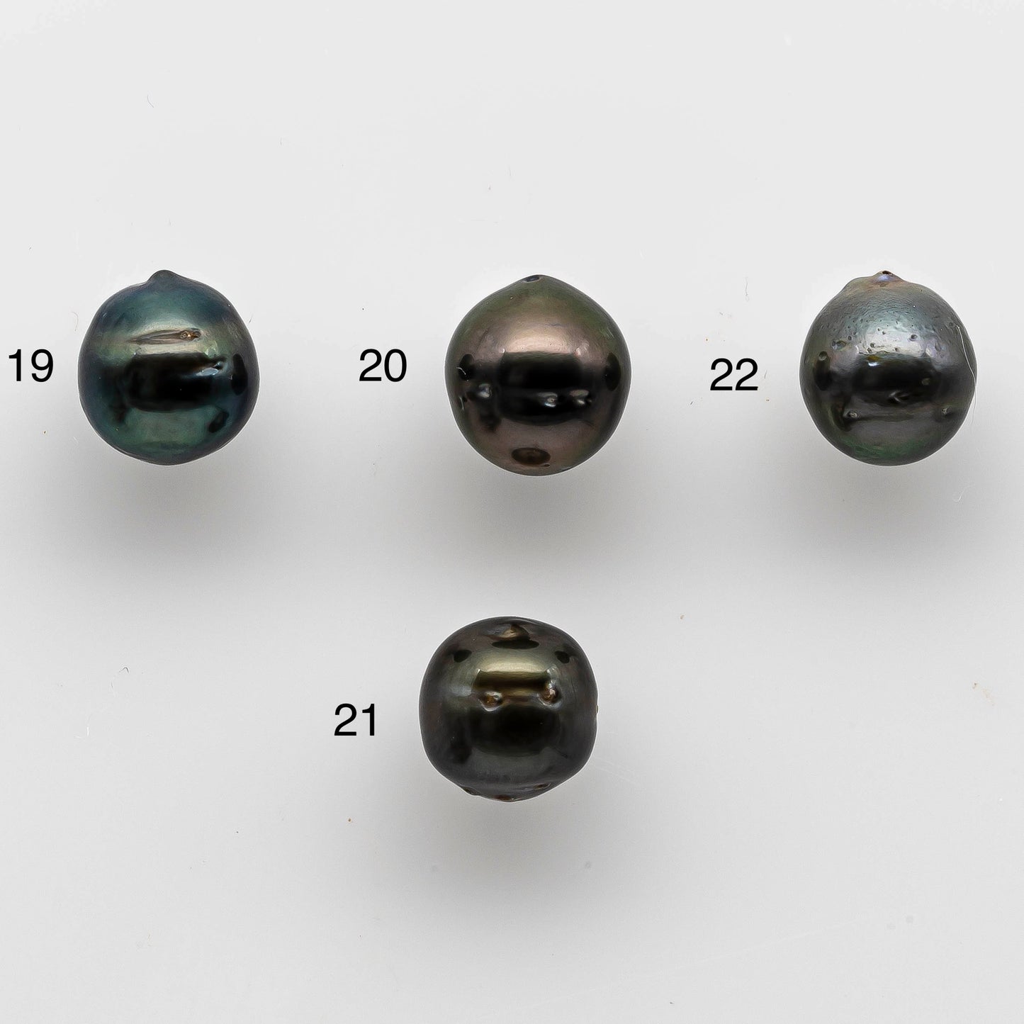 7-8mm Tahitian Pearl Teardrops Loose Undrilled High Luster in Natural Color with Blemish, One Single Piece, SKU # 1461TH