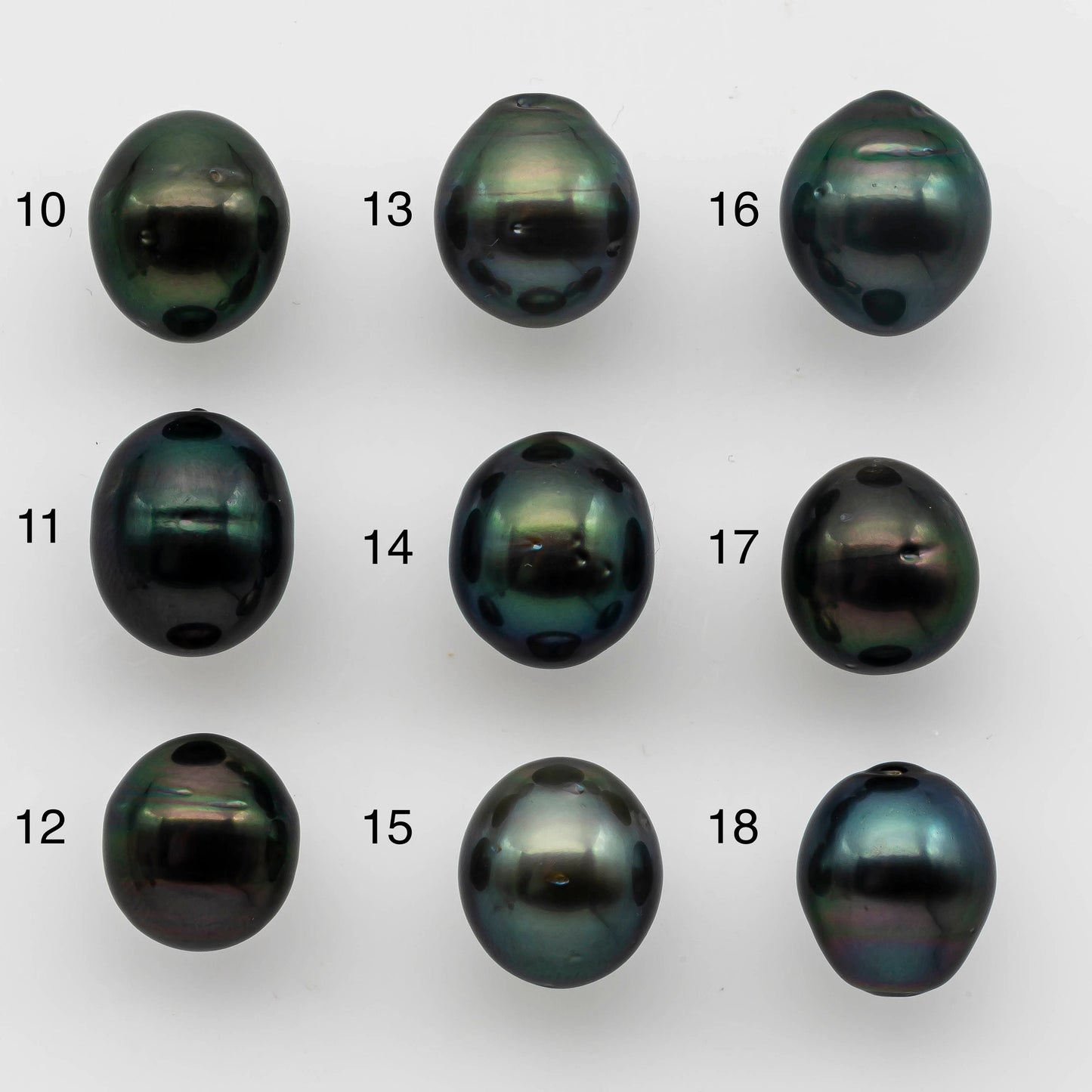 10-11mm Undrilled Drop Tahitian Pearl in High Luster and Natural Color with Minor Blemishes, Loose Single Piece, SKU # 1485TH