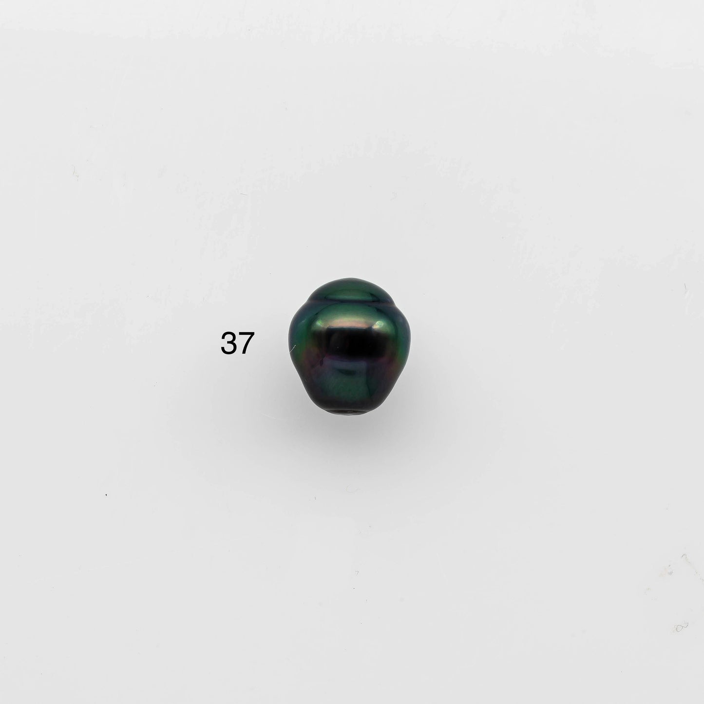 10-11mm Undrilled Drop Tahitian Pearl in High Luster and Natural Color with Minor Blemishes, Loose Single Piece, SKU # 1485TH