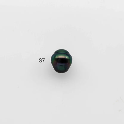 10-11mm Undrilled Drop Tahitian Pearl in High Luster and Natural Color with Minor Blemishes, Loose Single Piece, SKU # 1485TH