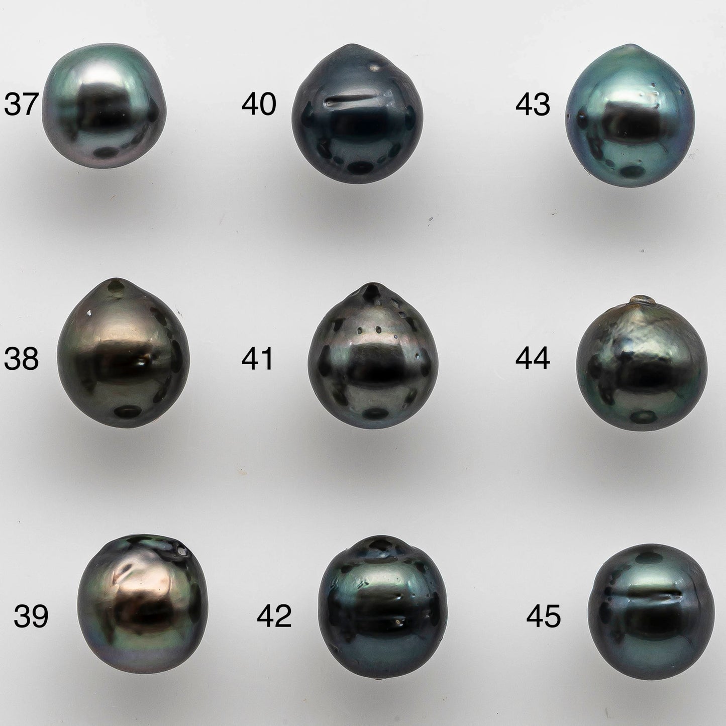 7-8mm Teardrop Tahitian Pearl Undrilled Loose Natural Color and High Luster with Blemish, Single Piece Small Size Black Pearl, SKU # 1462TH