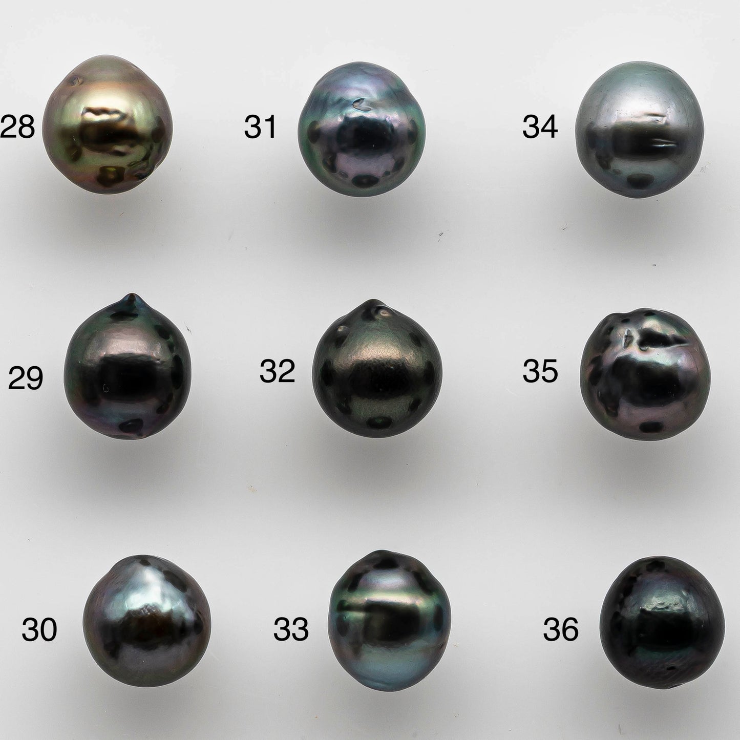 7-8mm Teardrop Tahitian Pearl Undrilled Loose Natural Color and High Luster with Blemish, Single Piece Small Size Black Pearl, SKU # 1462TH