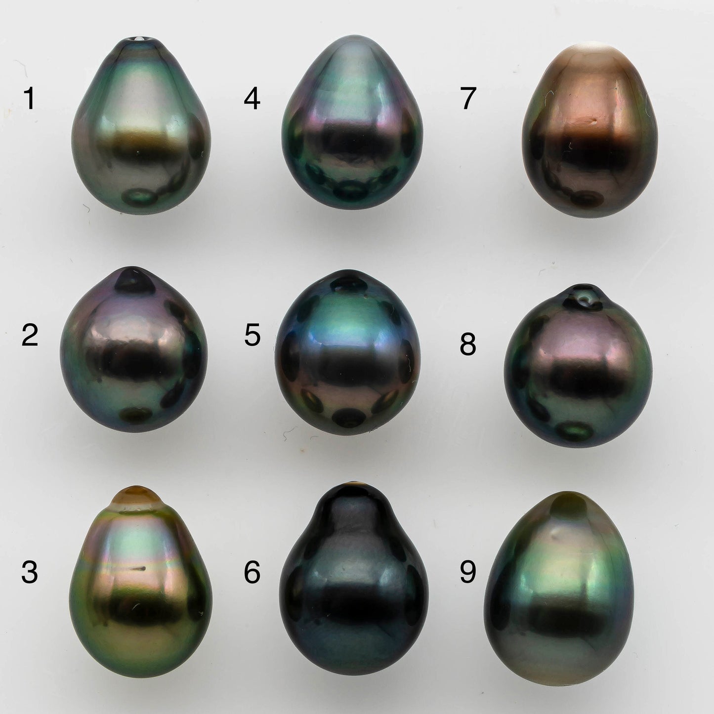 10-11mm High Quality Tahitian Pearl Drop in Natural Color and Very Nice Luster, Single Piece Loose Undrilled, SKU # 1481TH