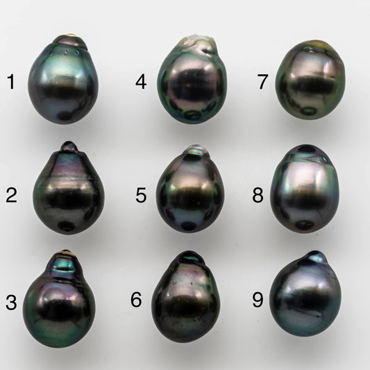 11-12mm Amazing Tahitian Pearl Drop Shape in Loose Single Piece High Luster and Natural Color, SKU # 1501TH