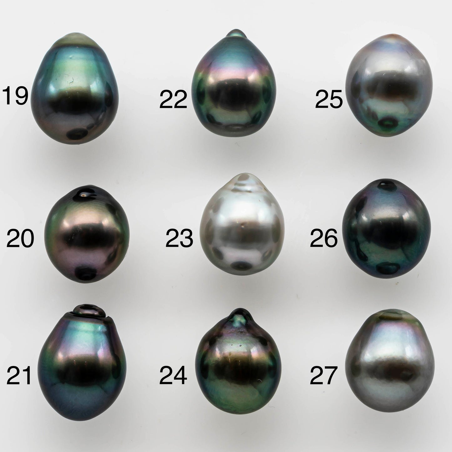 11-12mm Colorful Tahitian Pearl Drop in Undrilled Loose Single Piece Natural Color and High Luster, SKU # 1502TH