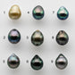 8-9mm Tahitian Pearl Teardrop Loose Undrilled Single Piece with Beautiful Luster in Natural Color and Minor Blemish, SKU # 1469TH