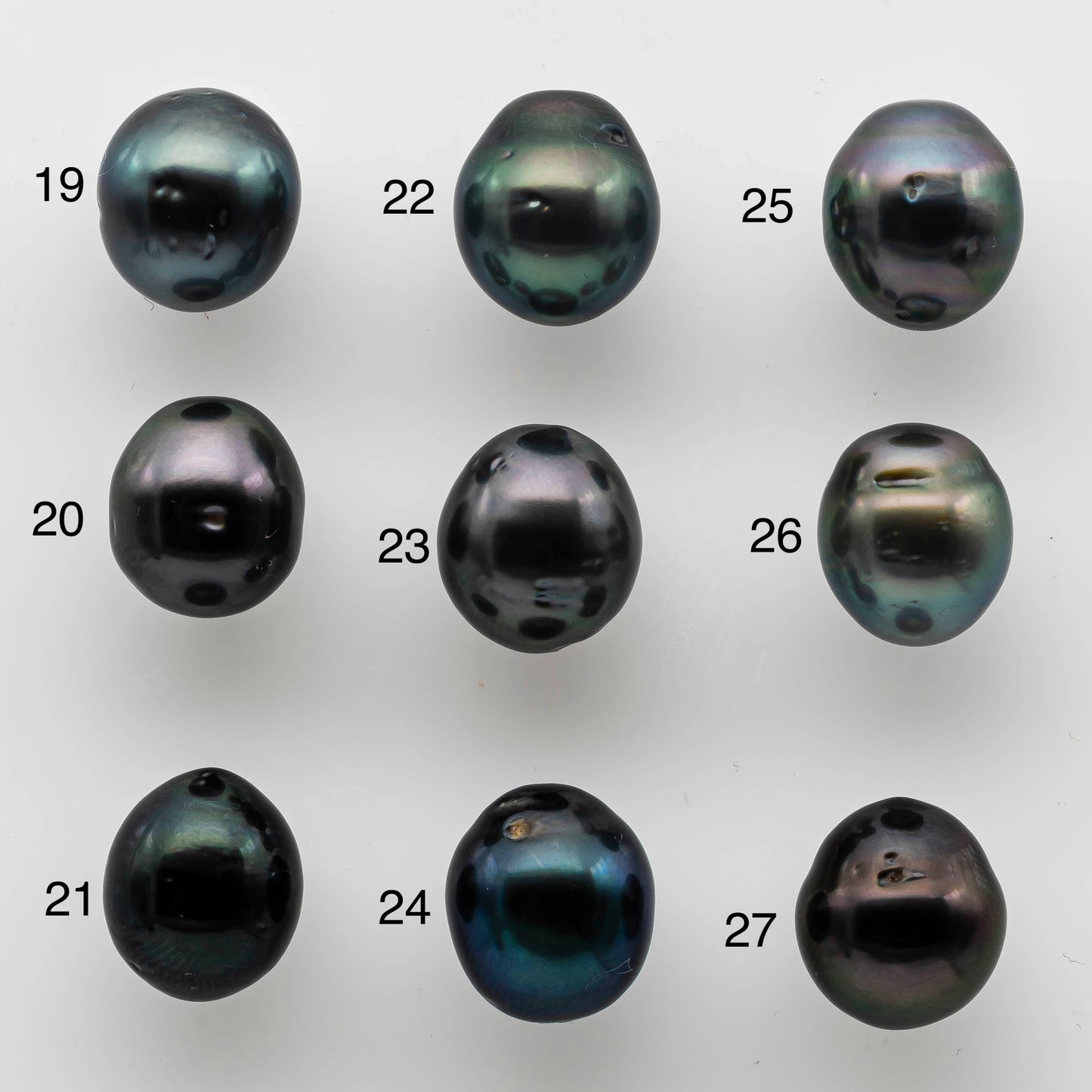 9-10mm Tahitian Pearl Tear Drops Single Piece Loose Undrilled in High Luster and Natural Color with Blemishes, SKU # 1468TH