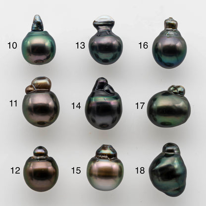 9-10mm Baroque Tahitian Pearl Teardrop Loose Undrilled, One Piece in High Luster and Natural Color, SKU # 1471TH