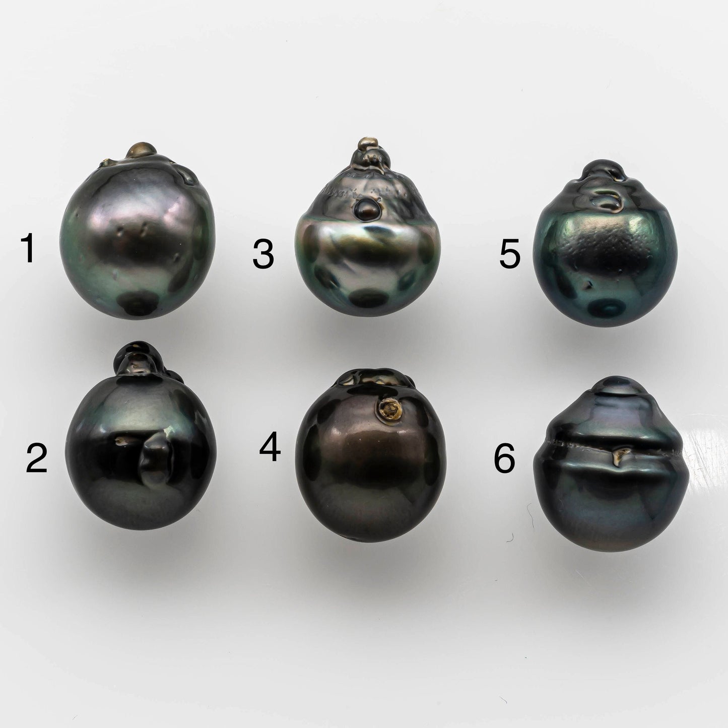 13-14mm Tahitian Pearl Teardrop with High Luster and Natural Color in Undrilled Single Piece Loose, SKU # 1509TH