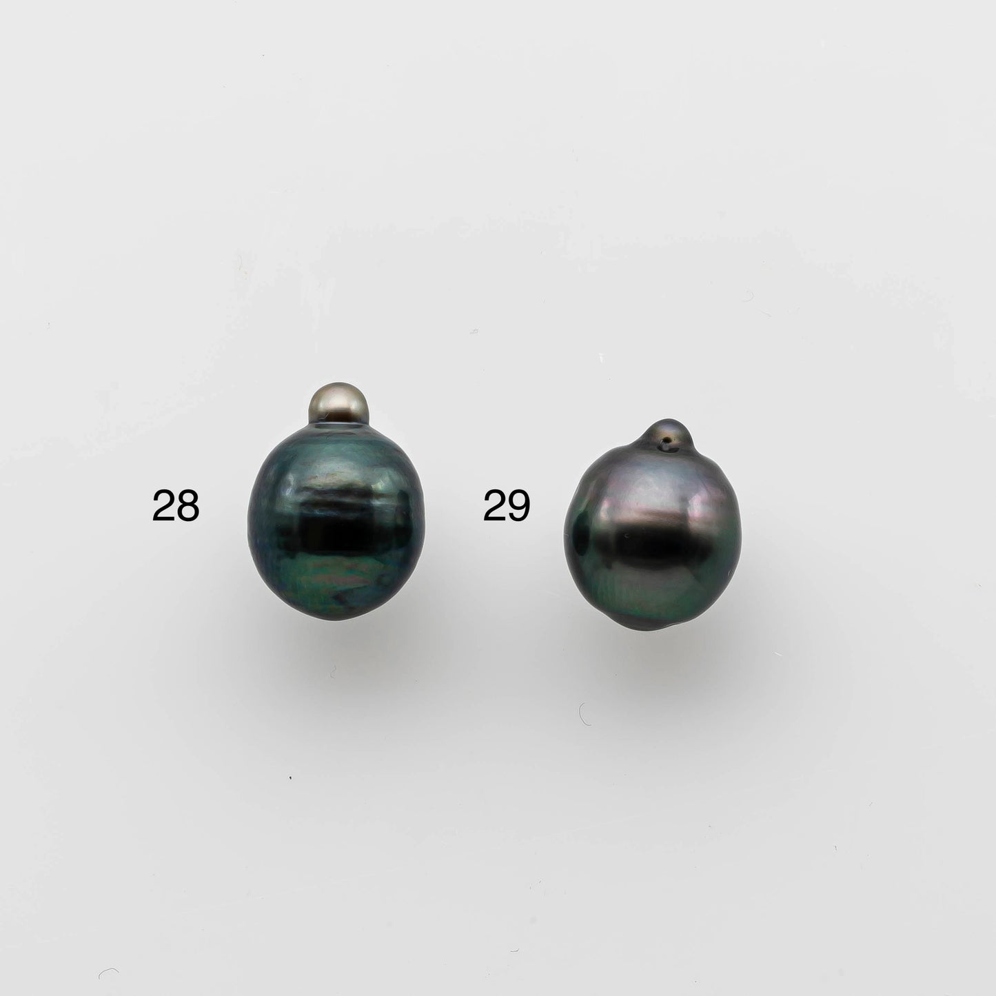 9-10mm Tahitian Pearl Baroque Teardrop Loose Single Piece Undrilled in High Luster and Natural Color, SKU # 1474TH