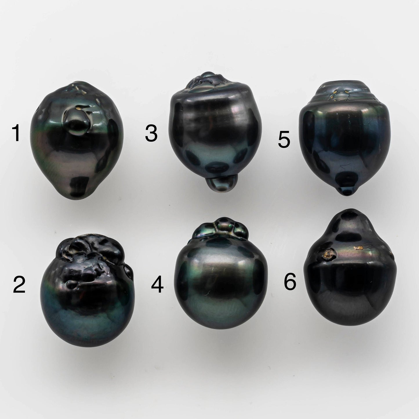 14-15mm Black Tahitian Pearl Teardrop Large Size Single Piece Loose Undrilled in Natural Color and High Luster, SKU # 1516TH