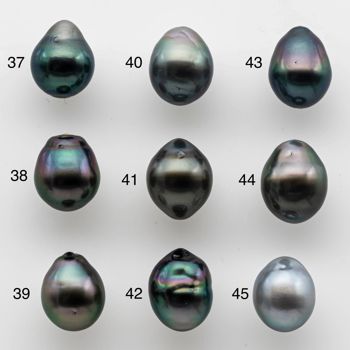 9-10mm Loose Tahitian Pearl Teardrop Single Piece Undrilled in High Luster and Natural Color with Minor Blemish, SKU # 1477TH