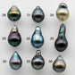 9-10mm Colorful Tahitian Baroque Teardrop Pearl Undrilled Loose Single Piece Natural Color  and High Luster with Minor Blemish, SKU # 1478TH
