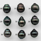 10-11mm Loose Tahitian Pearl Tear Drops Single Piece Undrilled in Natural Color and Nice Luster with Flaws, SKU # 1491TH