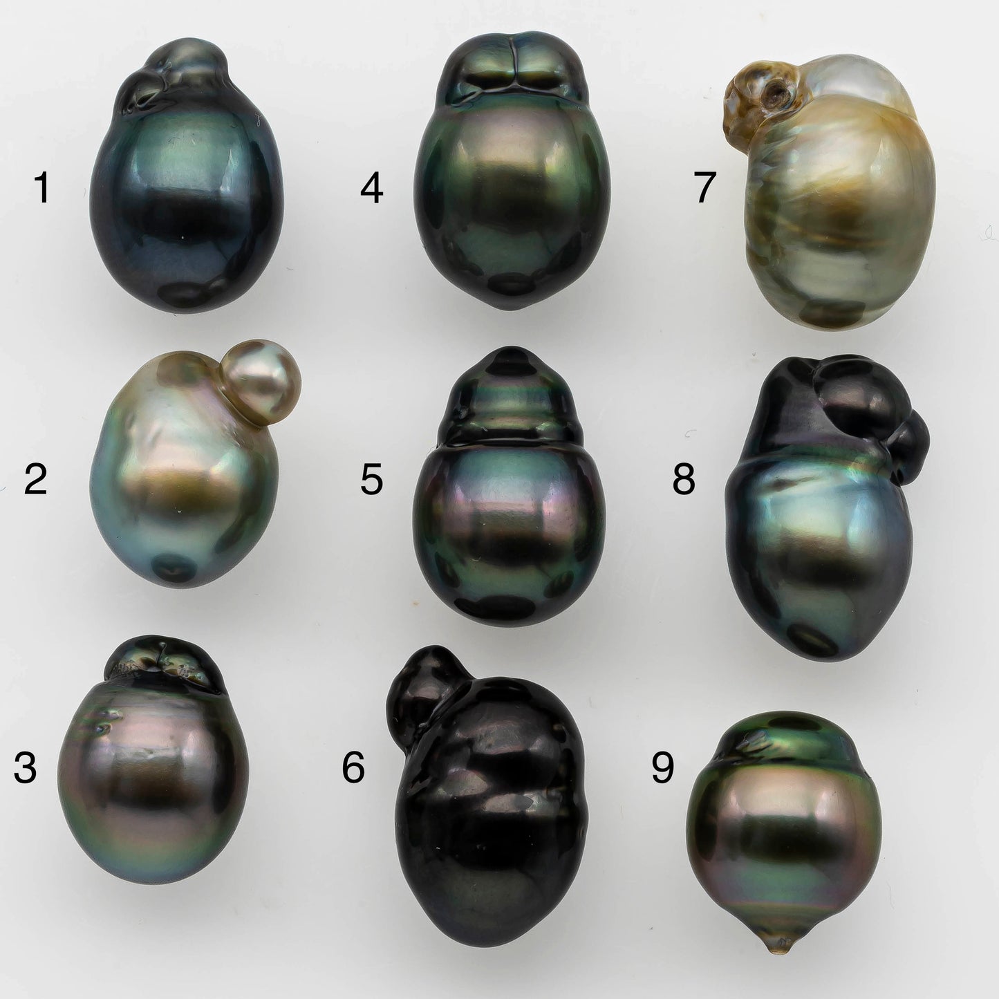 10-11mm Baroque Tahitian Pearl Drops Undrilled Loose Single Piece in High Luster and Natural Color with Blemishes, SKU # 1490TH